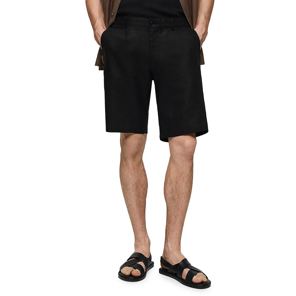 Carp Linen Bermuda Shorts