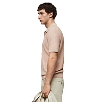 Freccia Openwork-Knit Polo Shirt