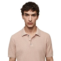 Freccia Openwork-Knit Polo Shirt