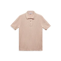 Freccia Openwork-Knit Polo Shirt