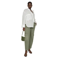Regina Ramie & Cotton Patch-Pocket Shirt