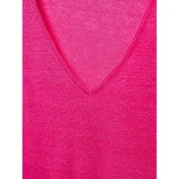 Linen V-Neck T-Shirt