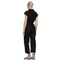 Cargo-Style Linen Jumpsuit