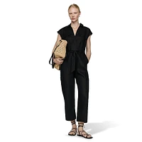 Cargo-Style Linen Jumpsuit