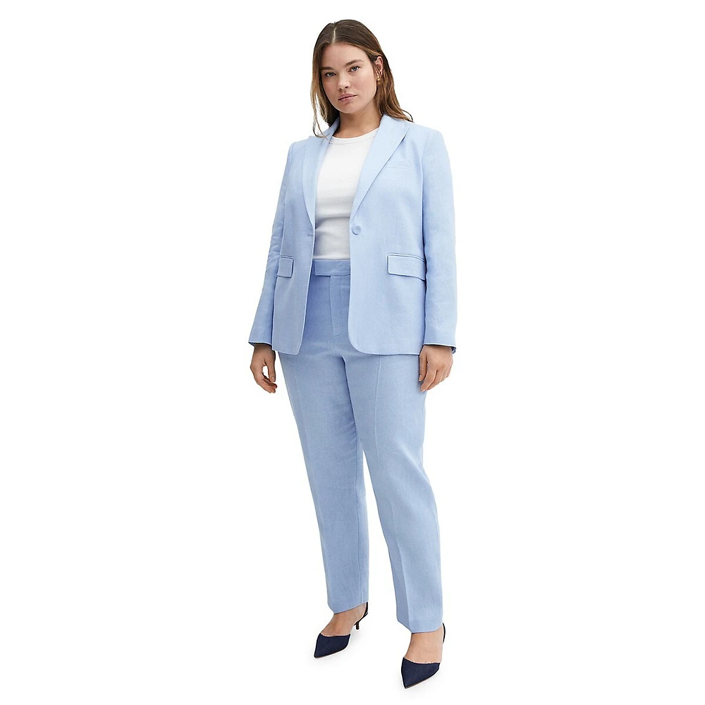 Blazer droit en lin