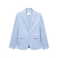 Blazer droit en lin