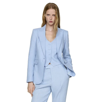Blazer droit en lin