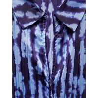 Bouquet Printed Shirred Button-Up Shirt