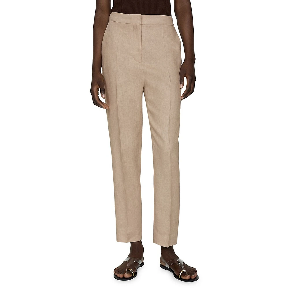 Tempoli Linen Straight-Leg Trousers