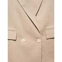 Double-Breasted Linen Blazer