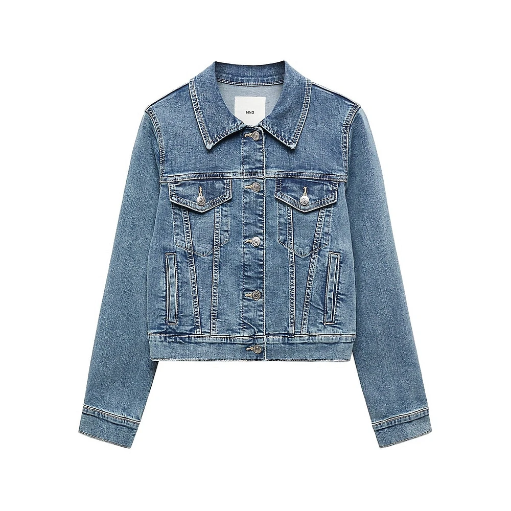 Vicky Cropped Denim Jacket