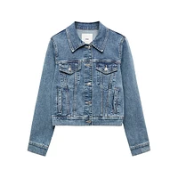 Vicky Cropped Denim Jacket