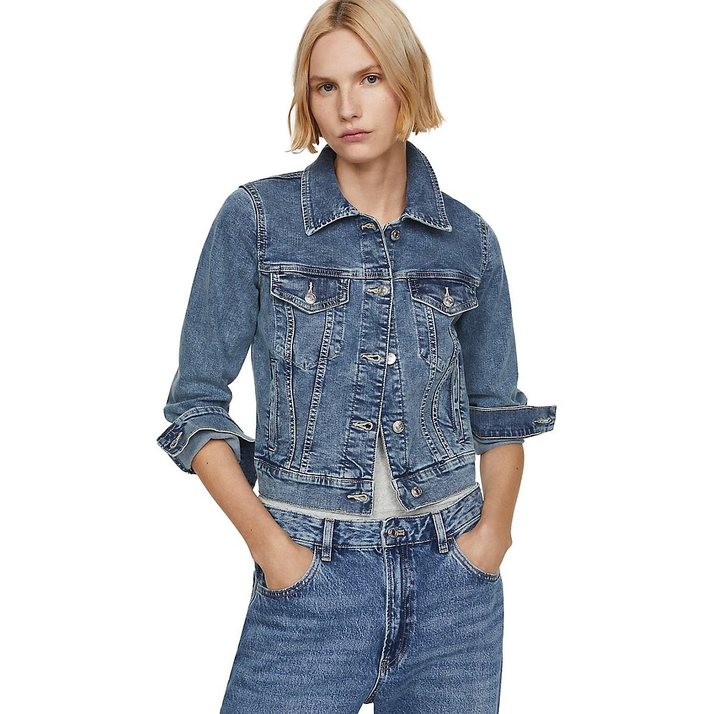 Vicky Cropped Denim Jacket