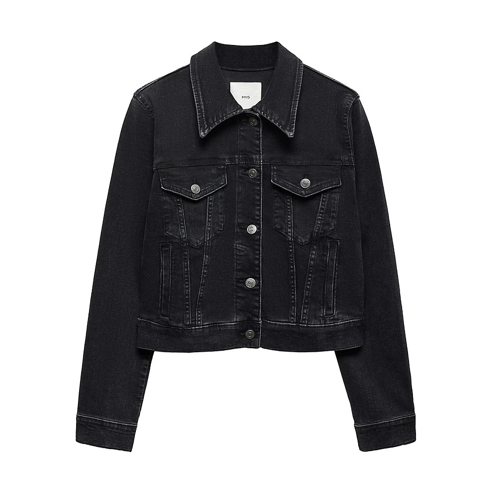 Vicky Cropped Denim Jacket