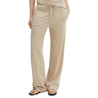 Cintita Drawstring Flowy Wide-Leg Pants