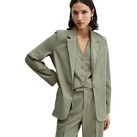 Alicant Pleated Wide-Leg Suit Trousers