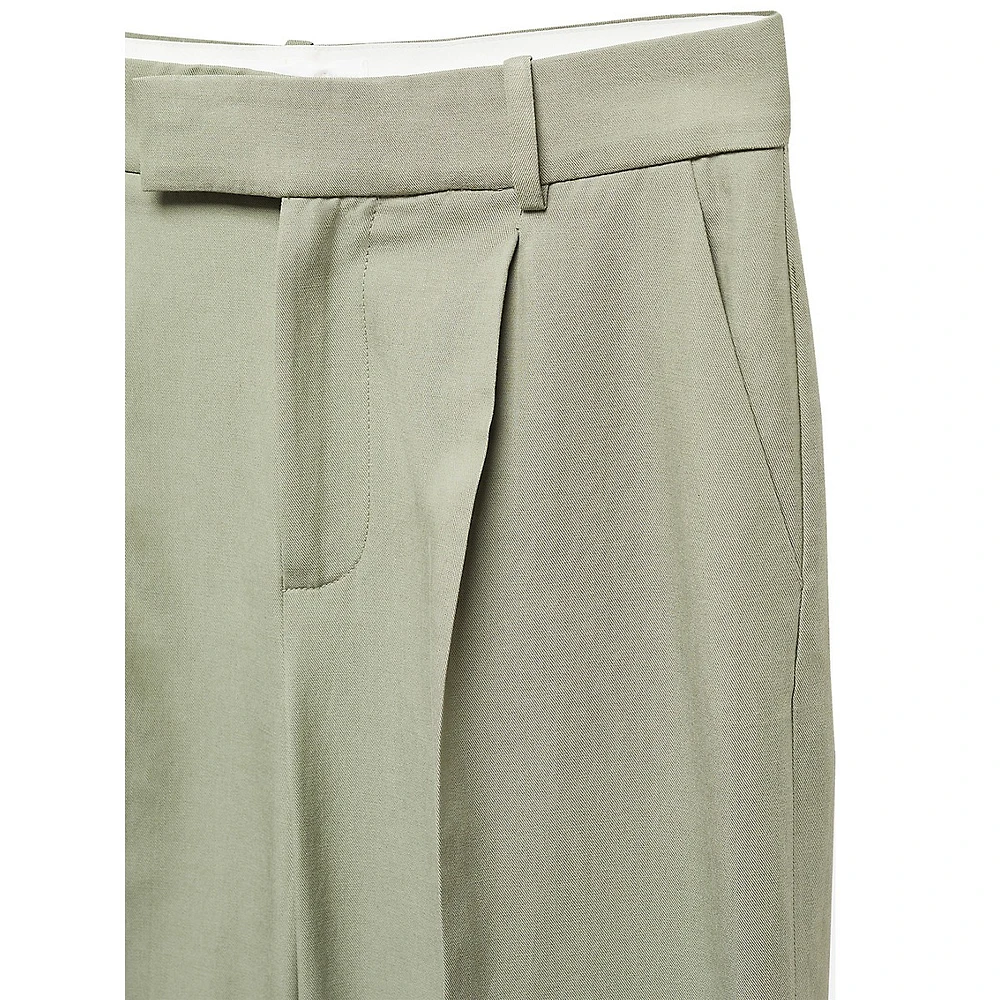 Alicant Pleated Wide-Leg Suit Trousers