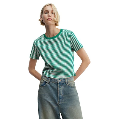 Estrella Striped Cotton T-Shirt