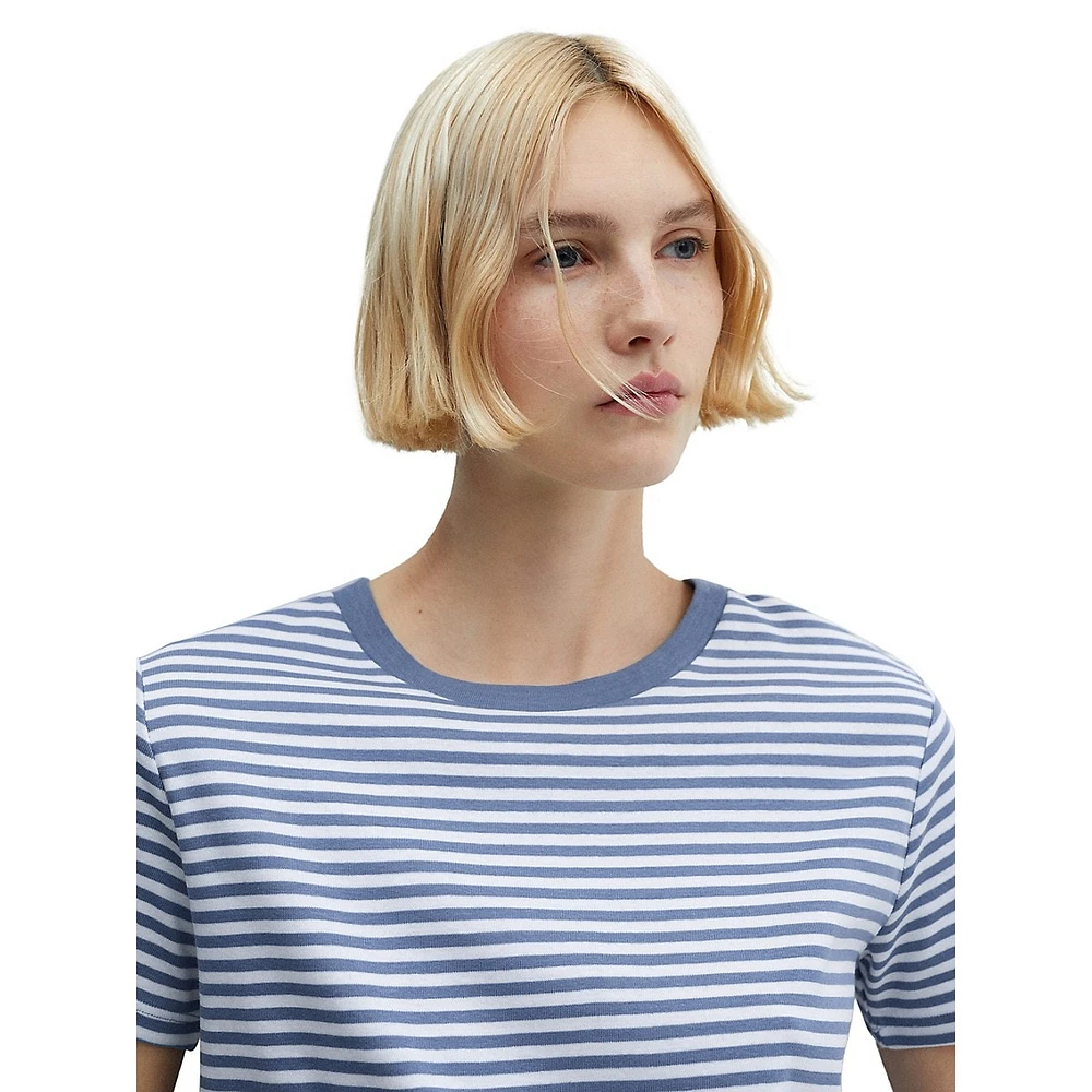 Estrella Striped Cotton T-Shirt