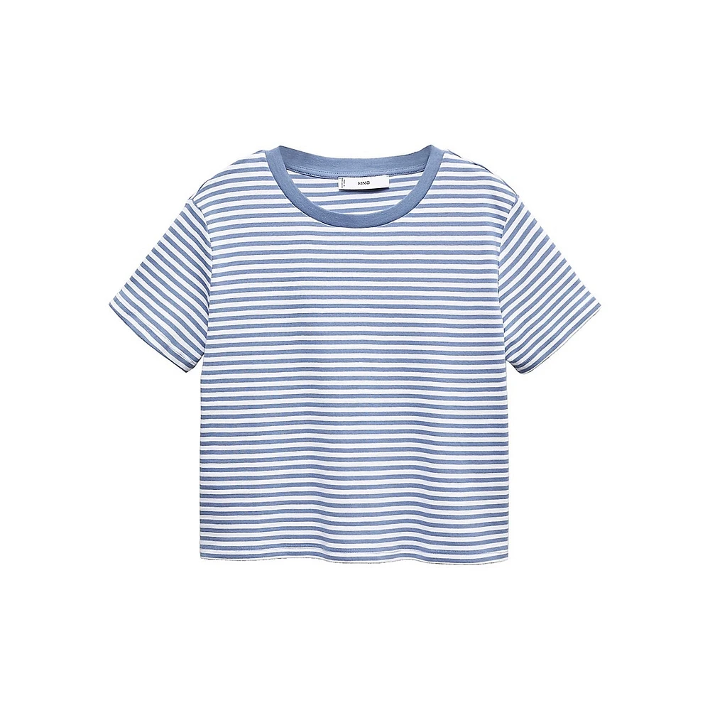 Estrella Striped Cotton T-Shirt