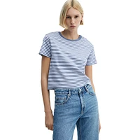 Estrella Striped Cotton T-Shirt