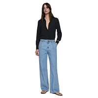 Arletita Pleated Straight-Leg Jeans