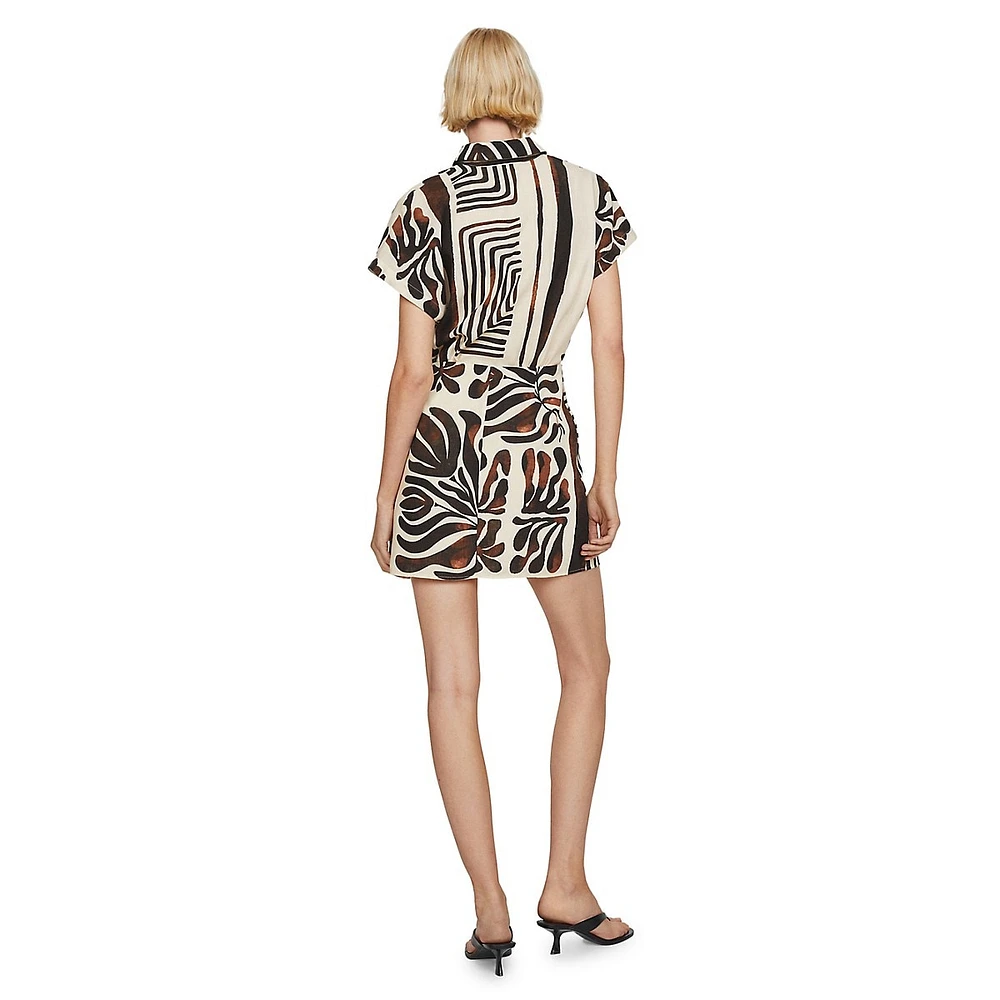 Karina Printed Wrap-Skort Shirtdress