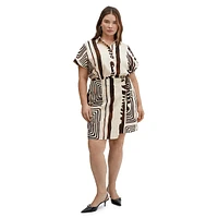 Karina Printed Wrap-Skort Shirtdress