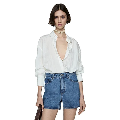 Zoe High-Rise Denim Shorts