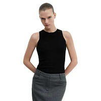 Karl Sleeveless Fitted Ribbed Top