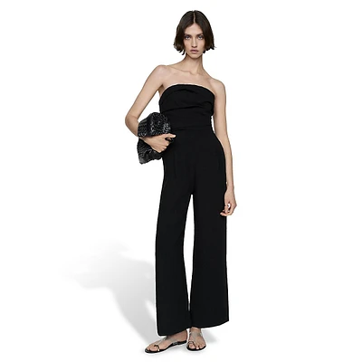 Tara Strapless Straight-Leg Jumpsuit