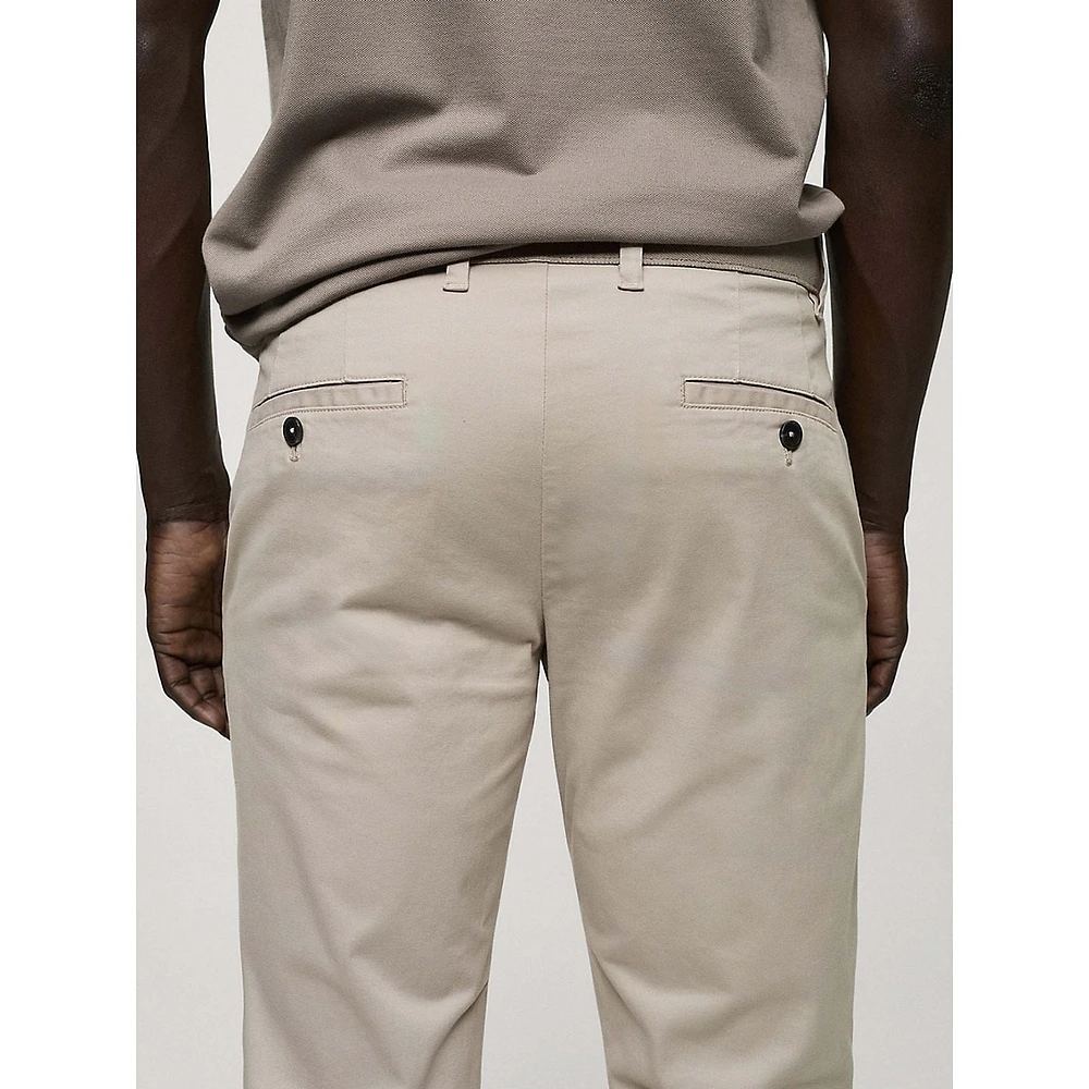 Prato Stretch-Cotton Tapered Cropped Trousers