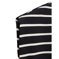 Padded-Shoulder Striped T-Shirt