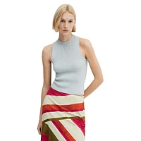 Cherry Diagonal Striped Satin A-Line Midi Skrit