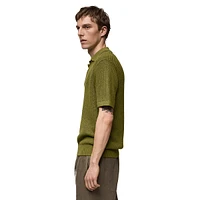 Libre Braided-Knit Polo Shirt