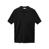 Talaia Ribbed-Knit Polo Shirt