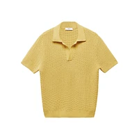 Nomad Braided-Knit Polo Shirt