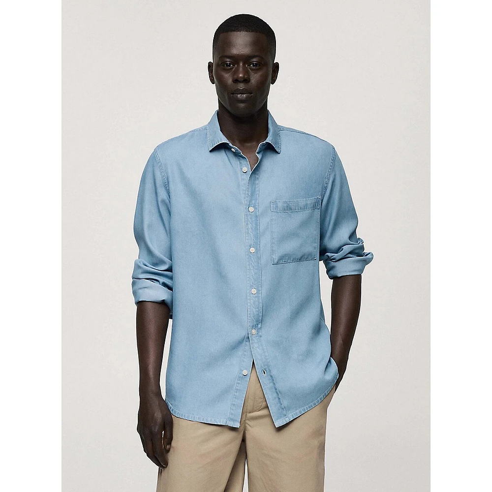 Tencel Chambray Pocket Shirt