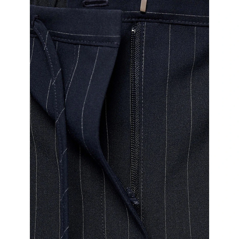 Fiocco Pinstriped Drawstring Wide-Leg Trousers