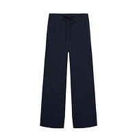 Fiocco Pinstriped Drawstring Wide-Leg Trousers