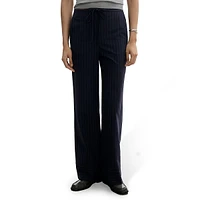 Fiocco Pinstriped Drawstring Wide-Leg Trousers