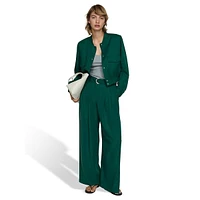 Robbie Belted & Pleated Dress Pants