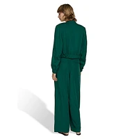 Robbie Belted & Pleated Dress Pants