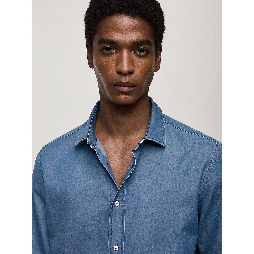 Slim-Fit Chambray Shirt