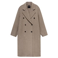 Picarol Wool-Blend Double-Breasted Oversized Coat