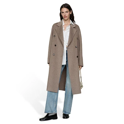 Picarol Wool-Blend Double-Breasted Oversized Coat