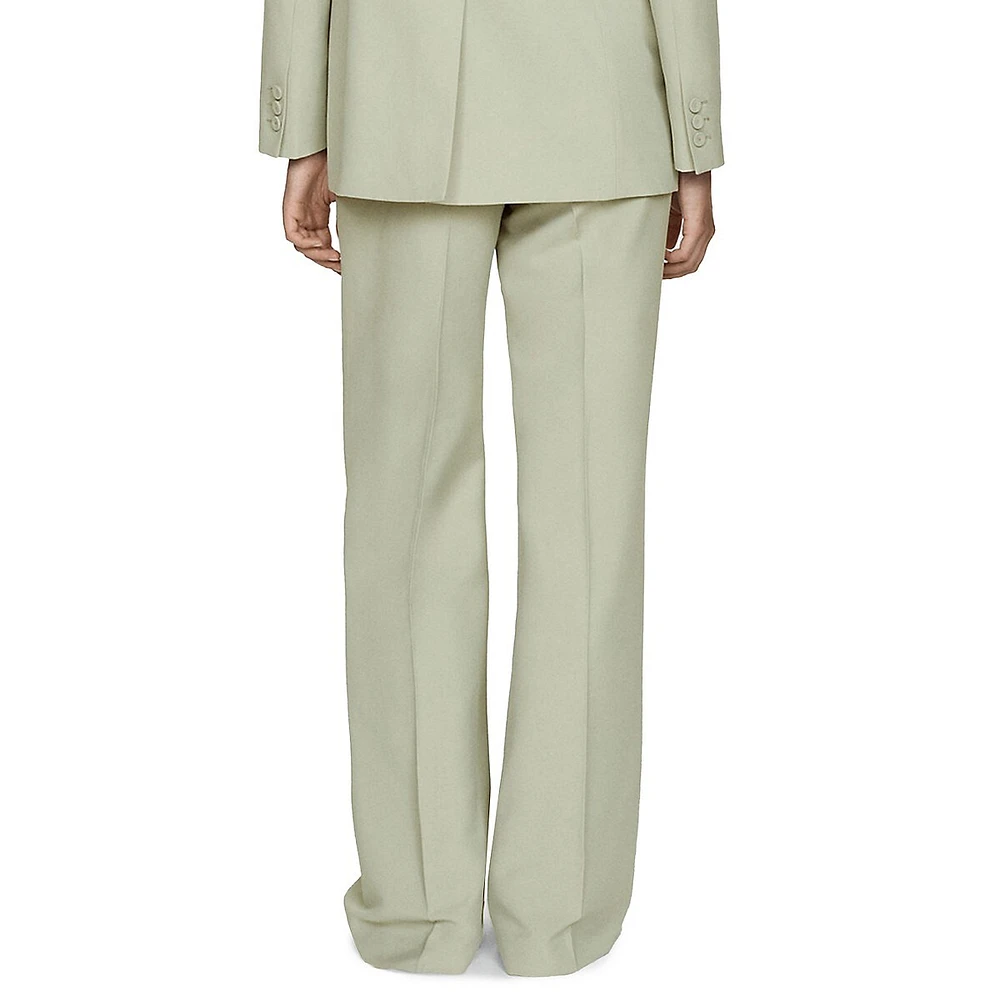 Erba Creased Wide-Leg Dress Pants