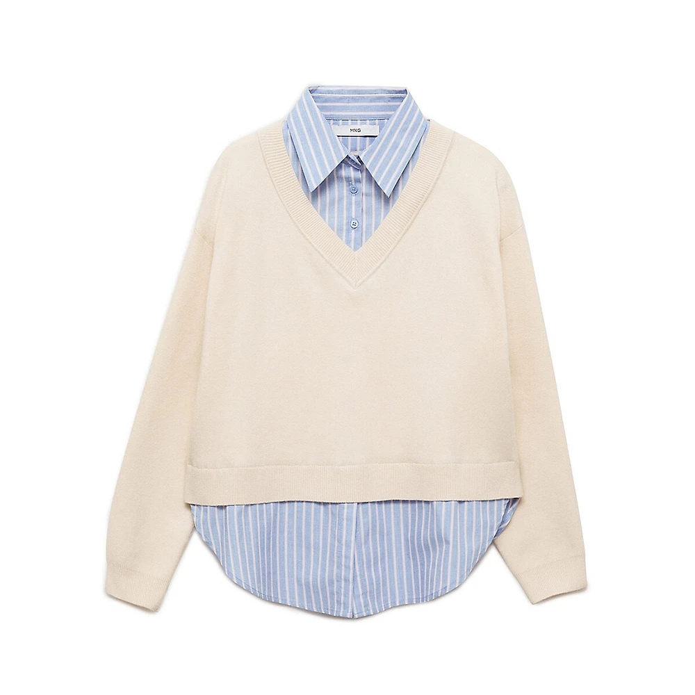 Chiara Layered Shirt Sweater