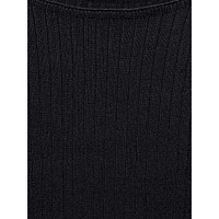 Eddin Short-Sleeve Rib-Knit Sweater