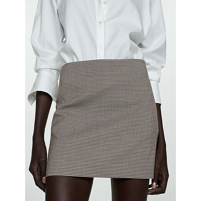 Charlott Mini-Houndstooth Mini Skirt